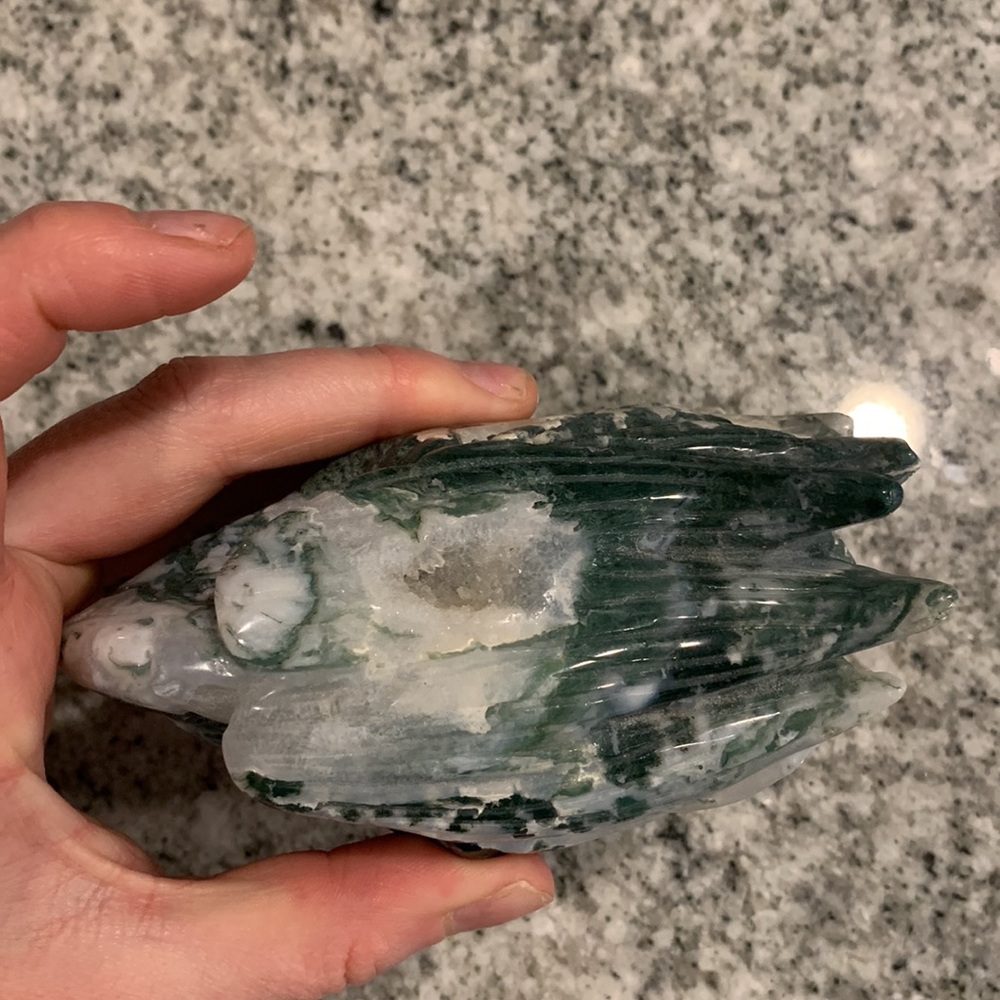 Moss agate eagle - Picture 4 of 6